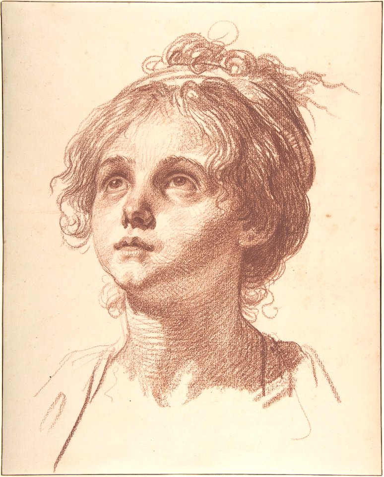 Head of a Girl Looking Up MET DP806603