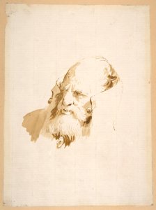 Head of a Man Wearing a High Collar MET DP811971