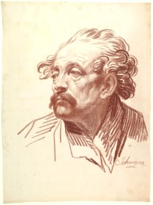 Head of a Man with a Moustache Looking Left MET DP819803