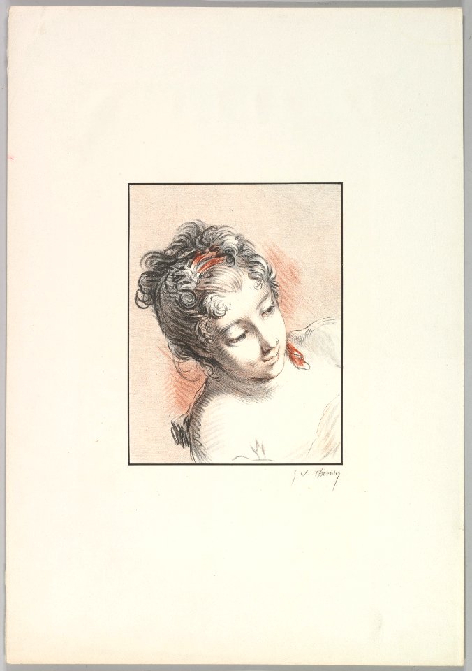 Head of a Woman Looking Downward MET DP826644
