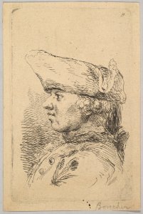 Head of a man in profile wearing a tricorne MET DP826662