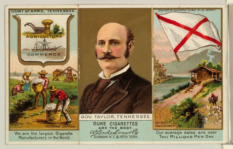 Governor Taylor, Tennessee, from "Governors, Arms, Etc." series (N133-2), issued by Duke Sons & Co. MET DP865535
