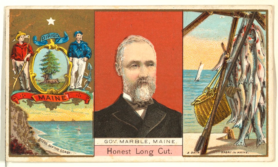 Governor Marble, Maine, from "Governors, Arms, Etc." series (N133-1), issued by Duke Sons & Co. MET DP865498