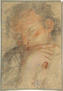 Head of a Man with Closed Eyes MET DP812197