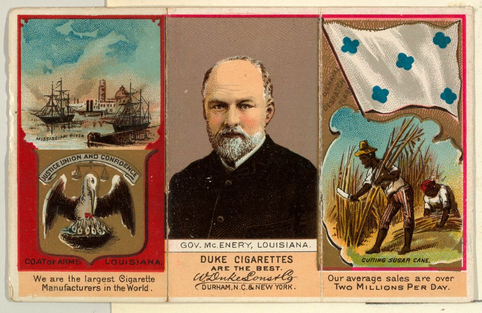 Governor McEnery, Louisiana, from "Governors, Arms, Etc." series (N133-2), issued by Duke Sons & Co. MET DP865508