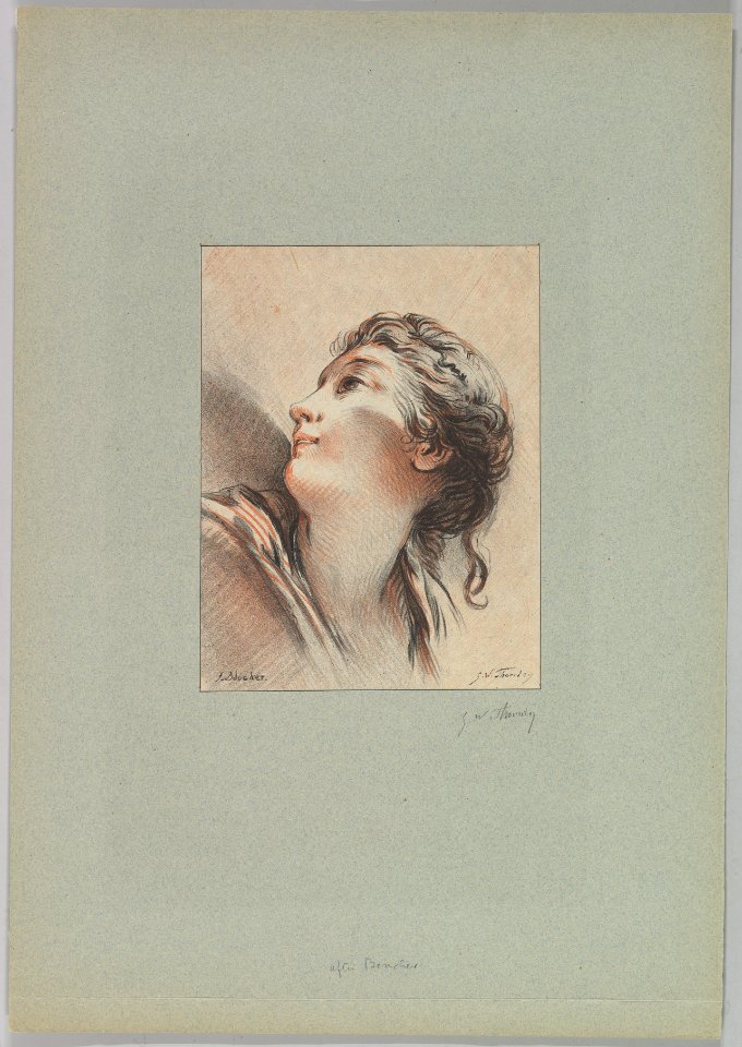 Head of a Woman Looking Toward the Left and Upward MET DP826645