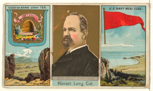 Governor West, Utah Territory, from "Governors, Arms, Etc." series (N133-1), issued by Duke Sons & Co. MET DP865484