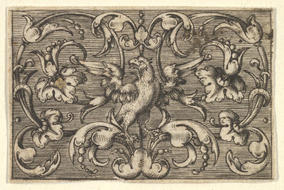 Horizontal Panel with a Bird, from Varii Generis Opera Aurifabris Necessaria MET DP837112