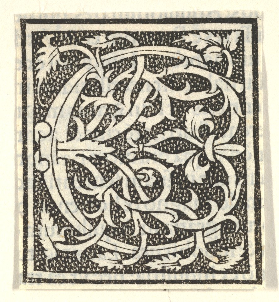 Initial letter C on patterned background MET DP855202