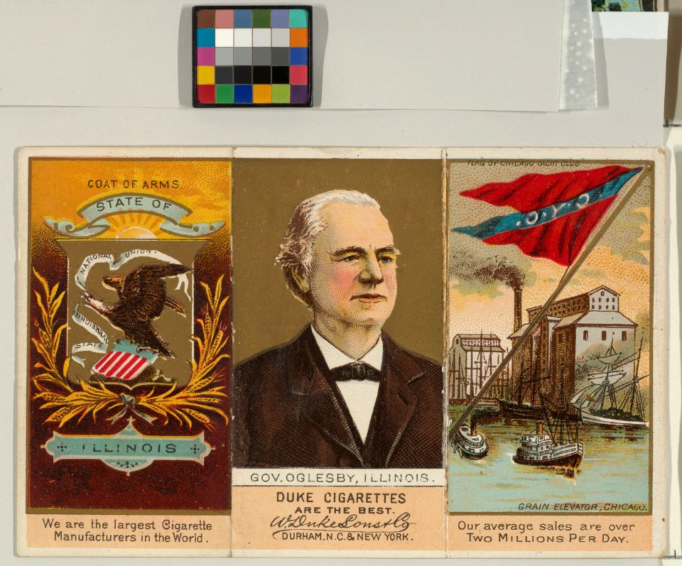Governor Oglesby, Illinois, from "Governors, Arms, Etc." series (N133-2), issued by Duke Sons & Co. MET DP865527