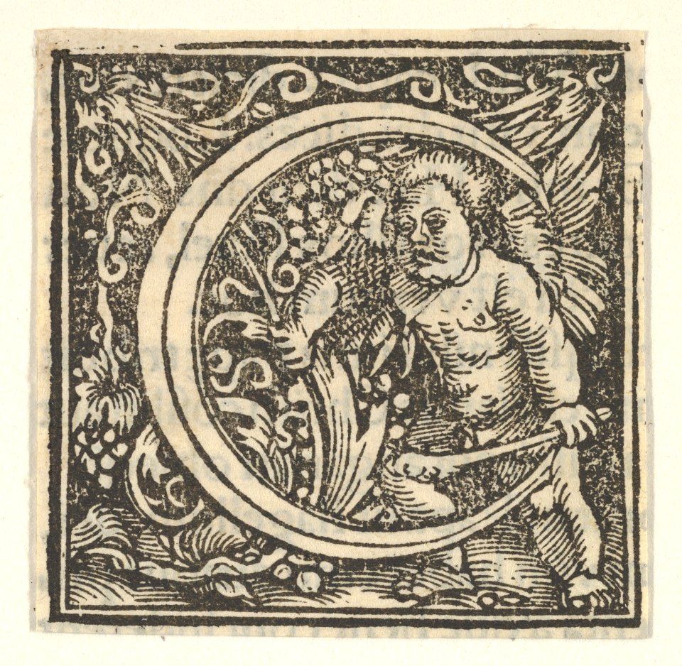 Initial letter C with putto MET DP855216
