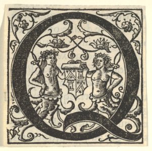 Initial letter Q with coat of arms MET DP855593