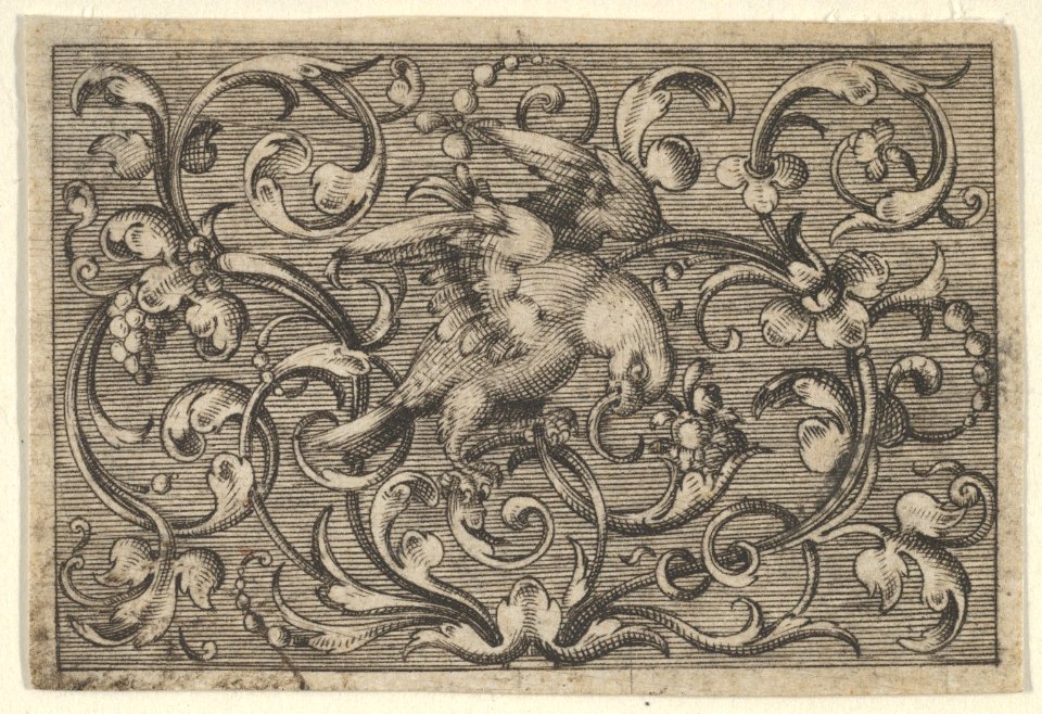 Horizontal Panel with a Bird, from Varii Generis Opera Aurifabris Necessaria MET DP837114