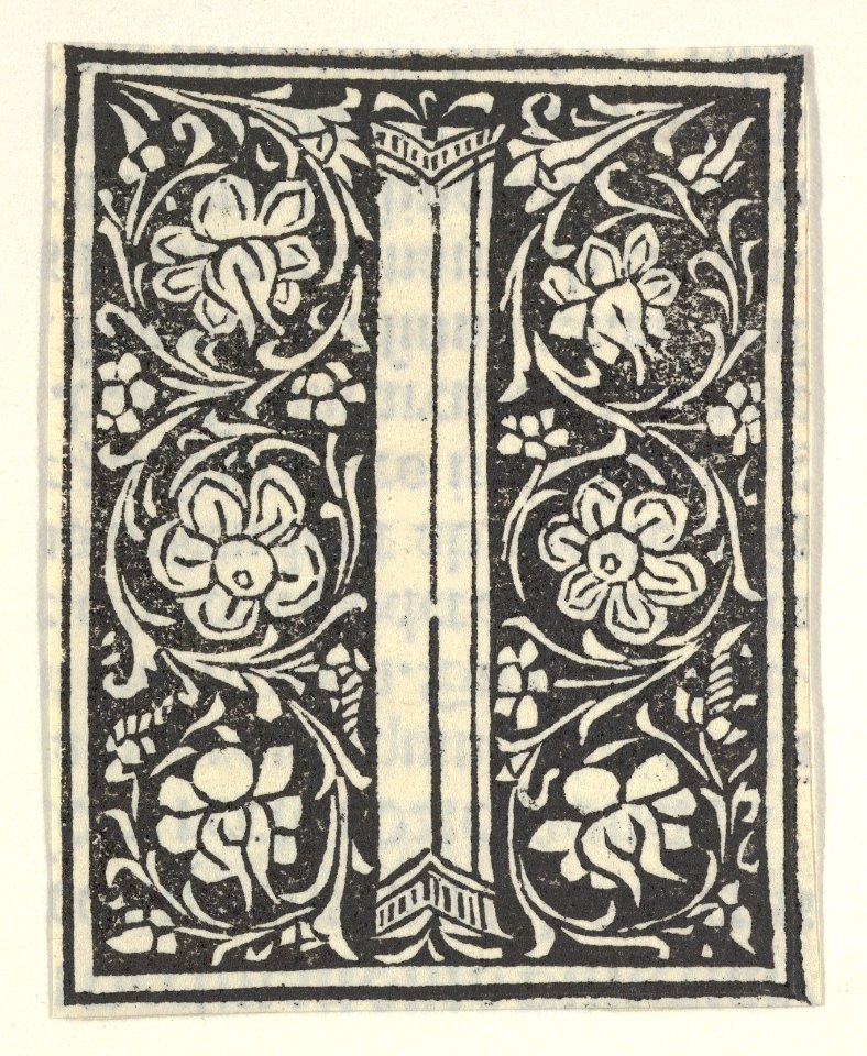 Initial letter I with flowers MET DP855224