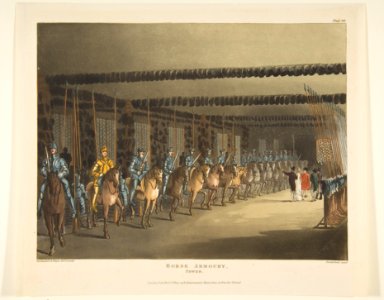 Horse Armoury, Tower of London (Microcosm of London, plate 101) MET DP812856