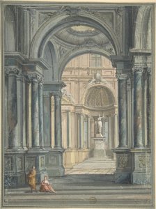 Interior of Temple, Design for Stage Scene MET DP802996