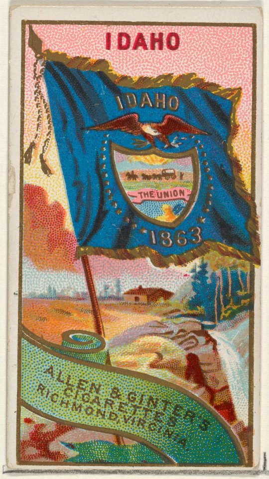 Idaho, from Flags of the States and Territories (N11) for Allen & Ginter Cigarettes Brands MET DP834524