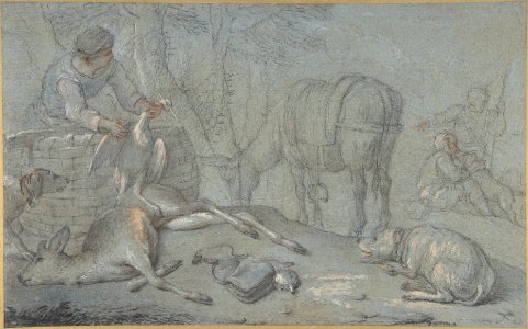 Hunters with Dead Game in a Landscape MET DP809068