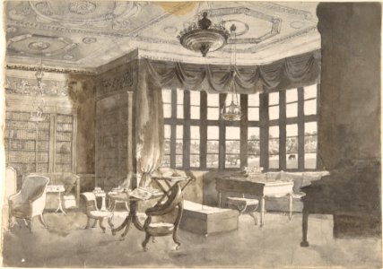 Interior of an English Country House Library MET DP806230