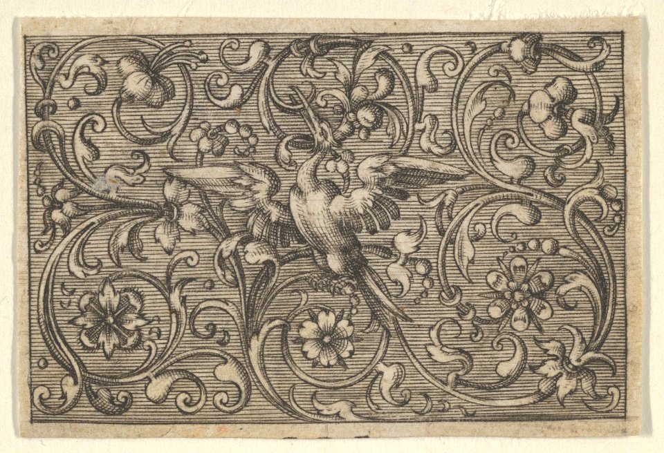 Horizontal Panel with a Bird, from Varii Generis Opera Aurifabris Necessaria MET DP837116