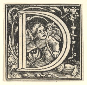 Initial letter D with putto MET DP855215
