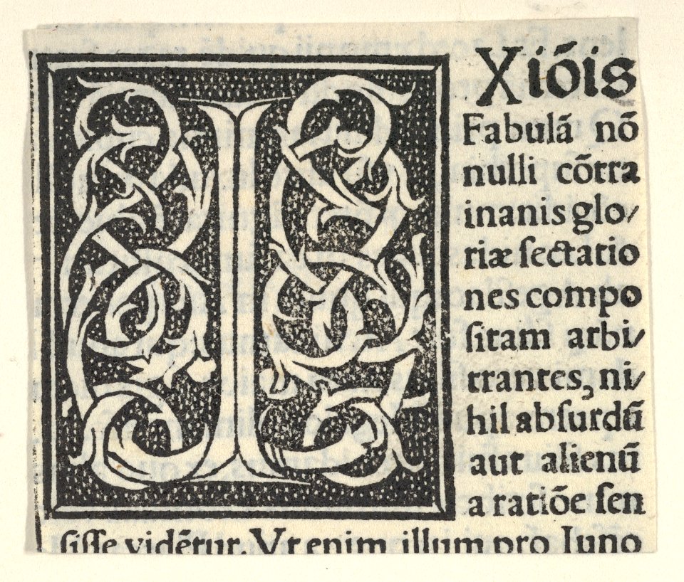 Initial letter I on patterned background MET DP855213