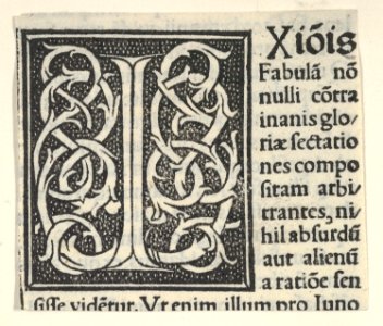 Initial letter I on patterned background MET DP855213