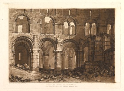 Holy Island Cathedral (Liber Studiorum, part III, plate 11) MET DP821354