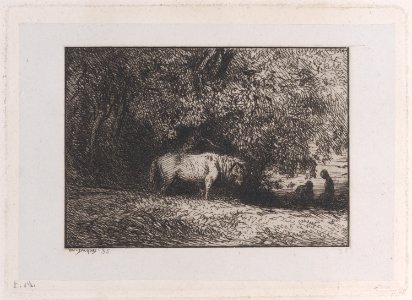 Horse Under a Tree Branch Met DP886946