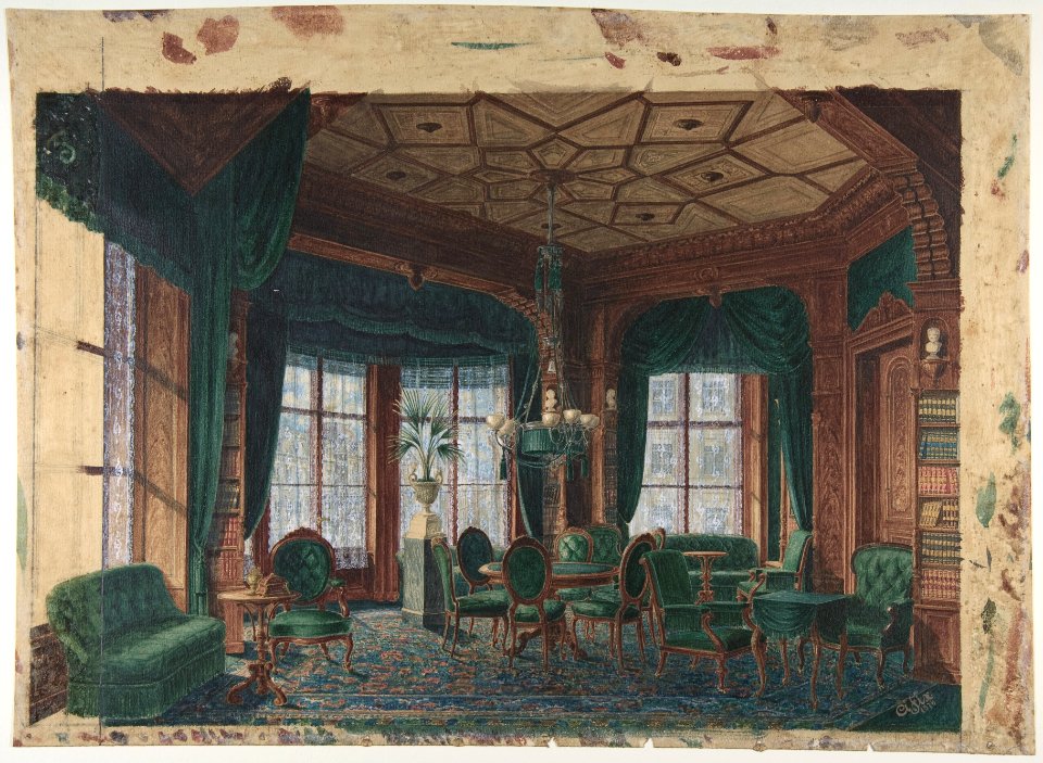 Interior of a Smoking-Room or Club-Room MET DP810356