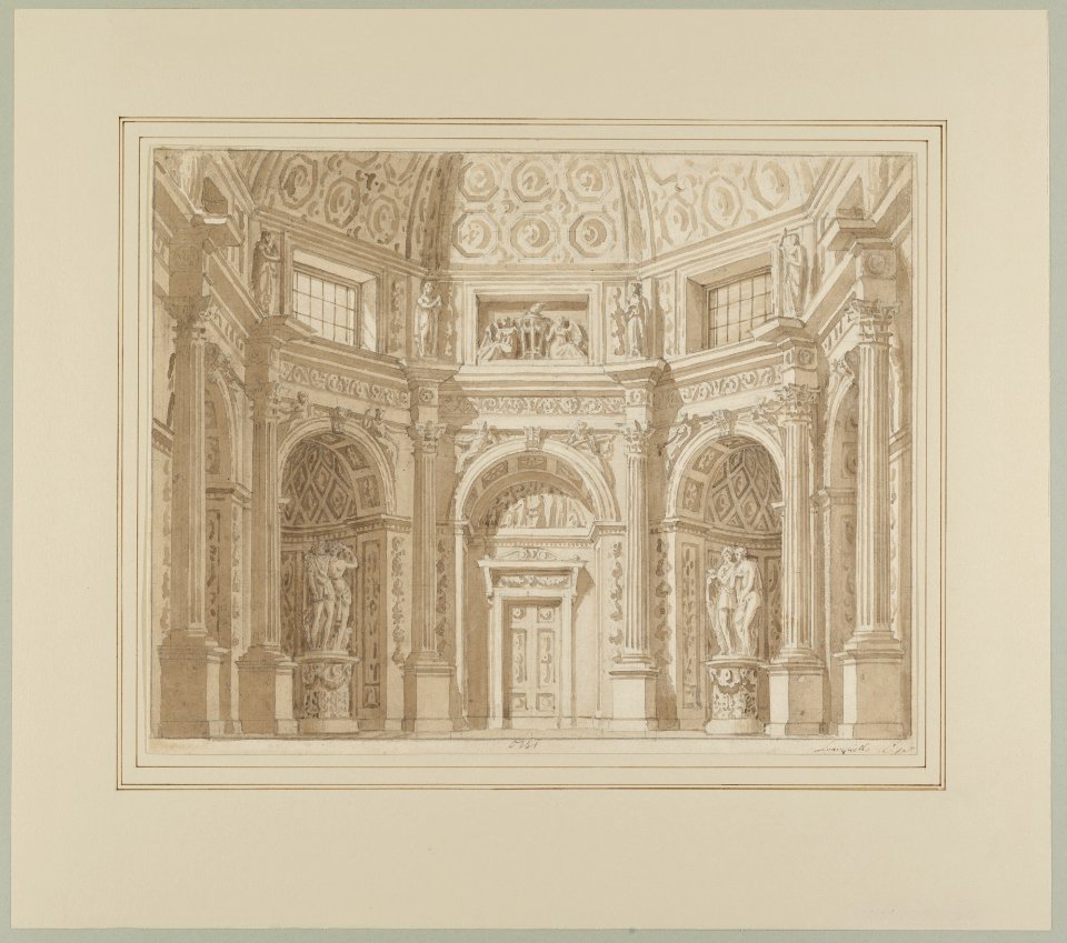 Interior of an Octagonal Room (Stage Design?) MET DP838618