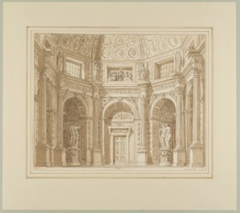 Interior of an Octagonal Room (Stage Design?) MET DP838618
