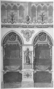Interior Elevation with Statue of Louis II, Reims Cathedral MET MM27788
