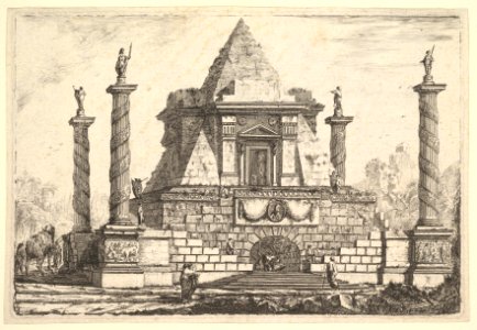 Imaginary Architecture with Camel and Figures, after Della Bella MET DP829061