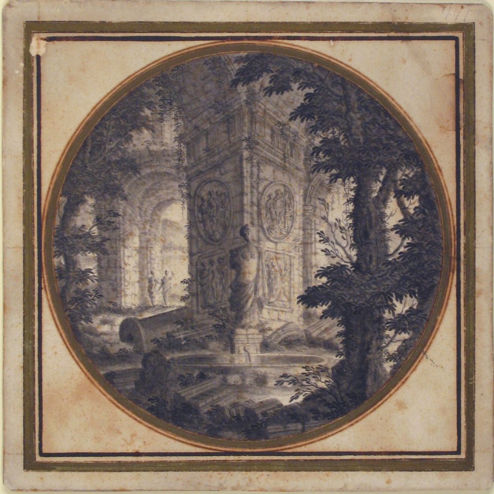 Imaginary Landscape with Classical Ruins; Fountain in Foreground MET 1992.228.2