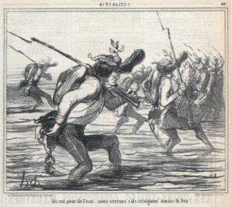 Ils ont peur de l'eau..., from Actualités, published in Le Charivari, May 11, 1859 MET DP876837