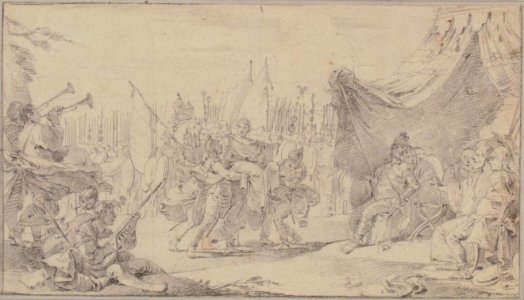 Illustration for a Book- General Carried in Triumph MET 59.600.176