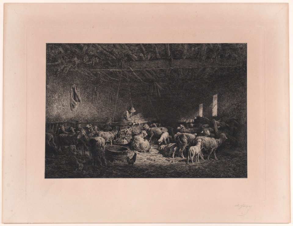 Interior of a Sheepfold Met DP888978