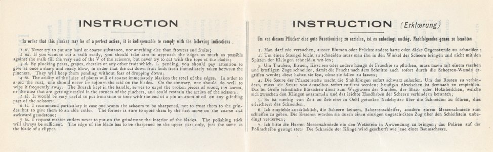 Instruction Manual for the Dubois Pruner MET DP874488