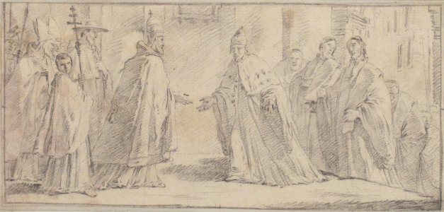 Illustration for a Book- Meeting Between a Pope and Doge MET 59.600.188