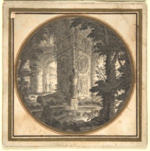 Imaginary Landscape with Classical Ruins; Fountain in Foreground MET DP809449