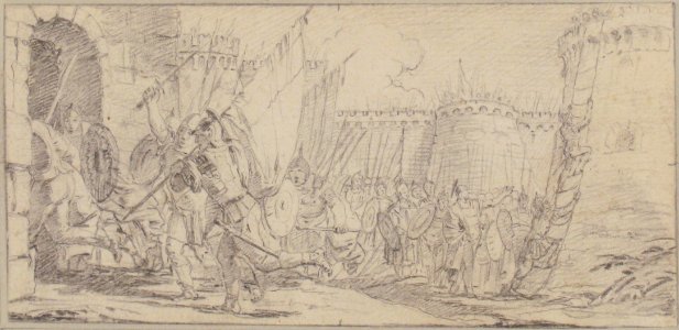 Illustration for a Book- Soldiers Storming a City MET 59.600.182