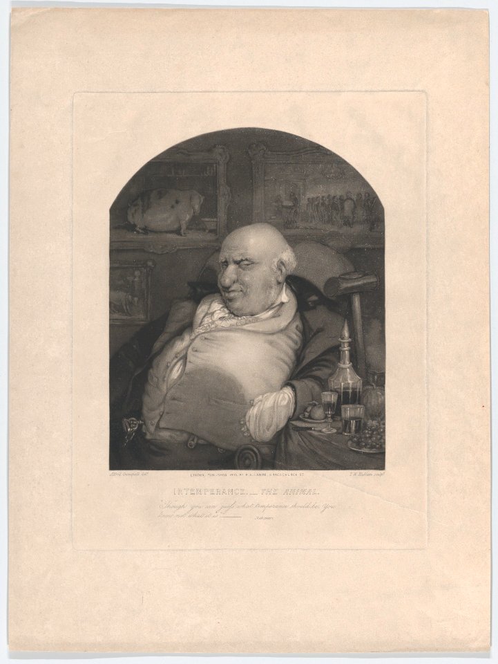 Intemperance.–The Animal- "Though you can guess what temperance should be, You know not what it is"–Shakespeare MET DP858691