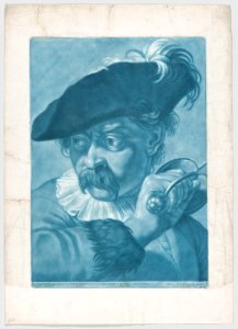 Imaginary portrait head of a man in a feathered hat; from the series of 22 imaginary portrait heads after Giovanni Battista Piazzetta MET DP859243