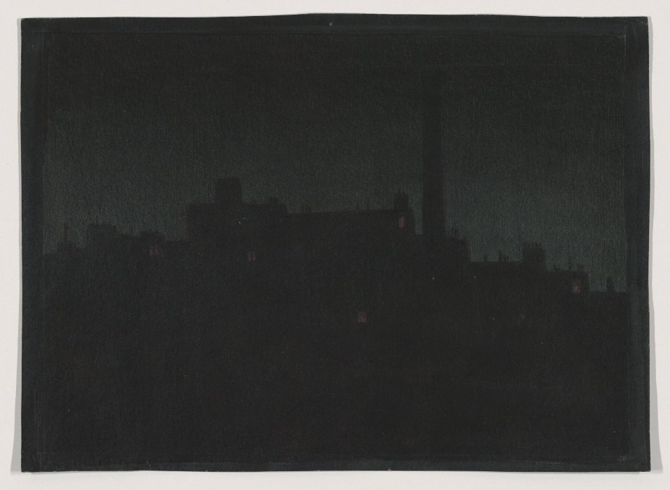 Industrial Buildings At Night MET DP856530