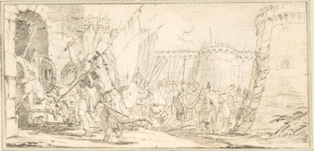 Illustration for a Book- Soldiers Storming a City MET DP812561