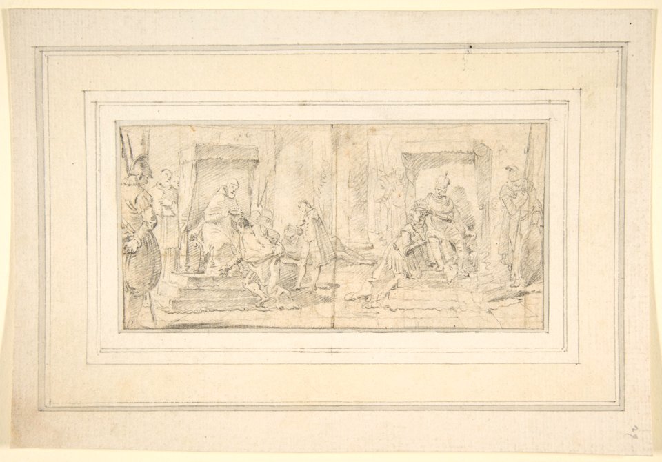 Illustration for a Book- Two Scenes of Coronation MET DP811986
