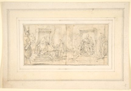 Illustration for a Book- Two Scenes of Coronation MET DP811986