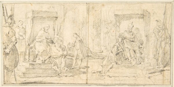 Illustration for a Book- Two Scenes of Coronation MET DP812553