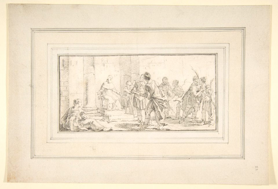 Illustration for a Book- Scene of Peacemaking MET DP812099